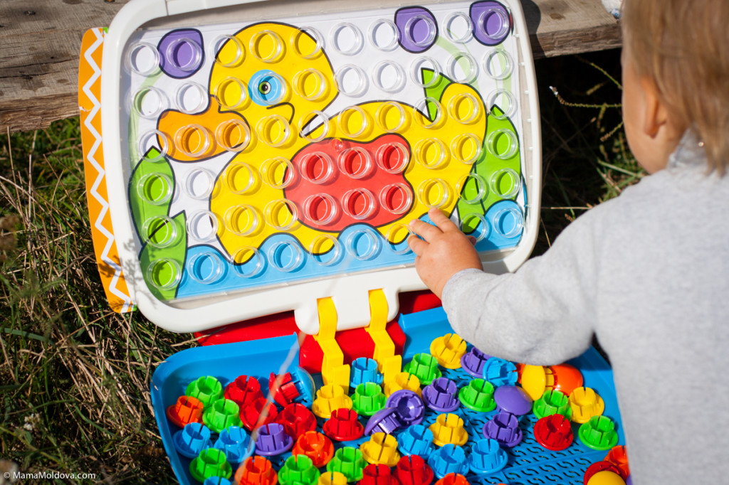 мозаика для маленьких Quercetti, крупная мозаика для ребёнка 1 год 2 года 